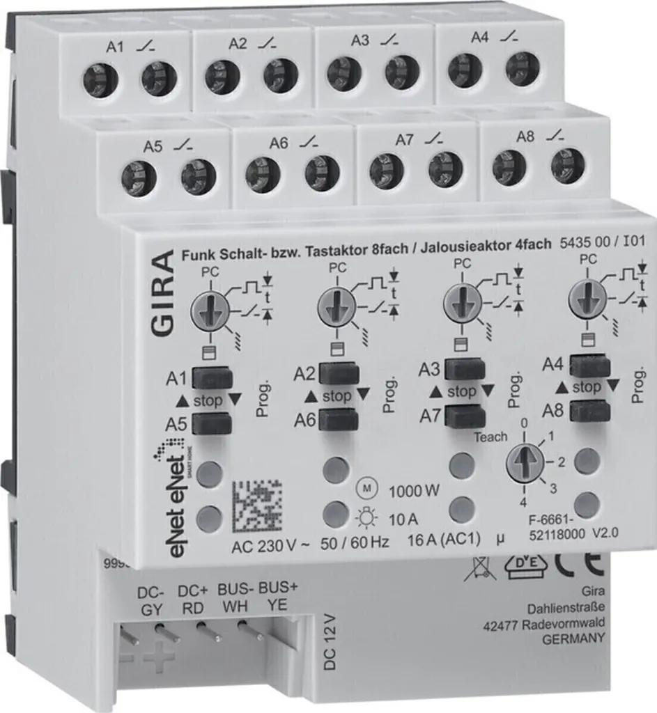 Contrôleur radio pour volets roulants et éclairage AMD 8f 4f 543500