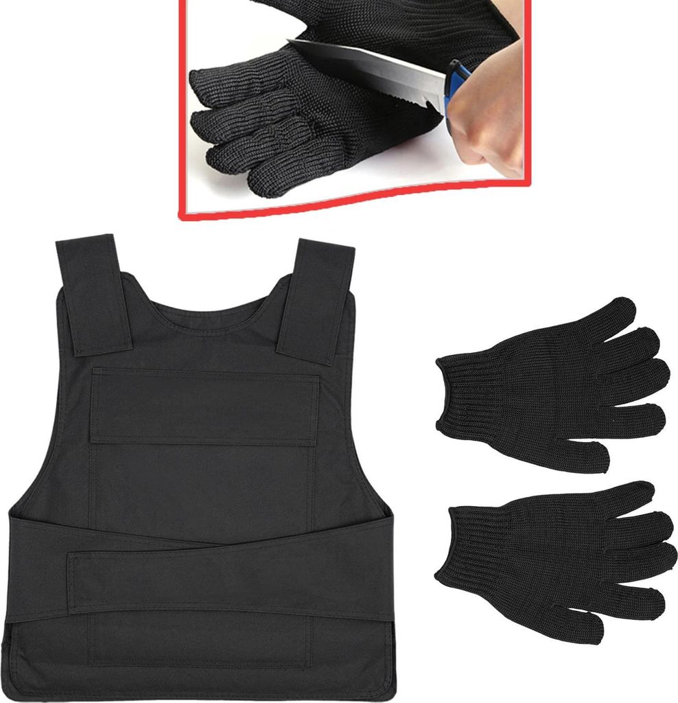 Messerstichschutz - Stichschutz-Weste mit Handschuhen - Produktbild 