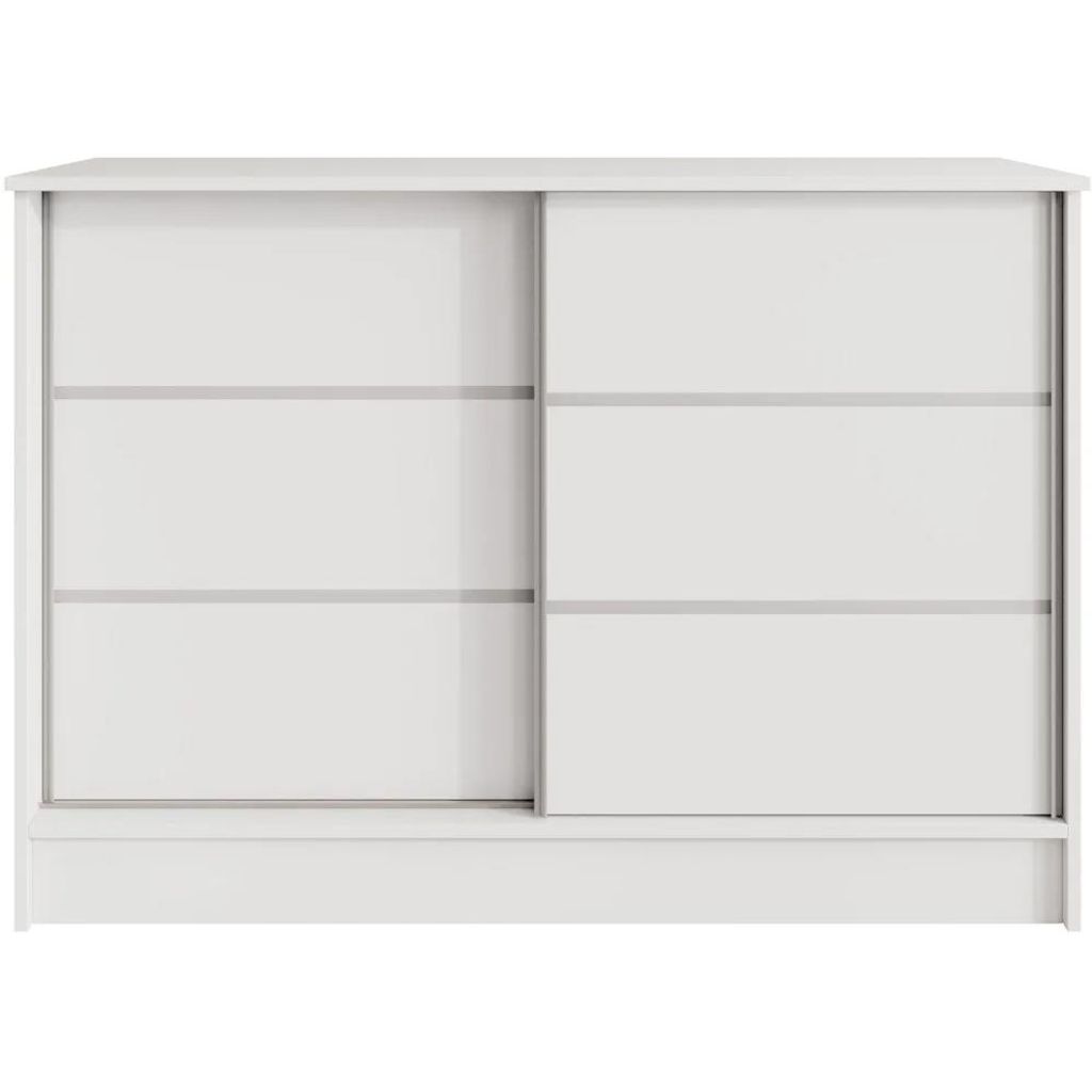 BEAUTYSOFA Kommode MIRELA 120 cm Weiß/Weiß, Sideboard mit 2 Produktbild 