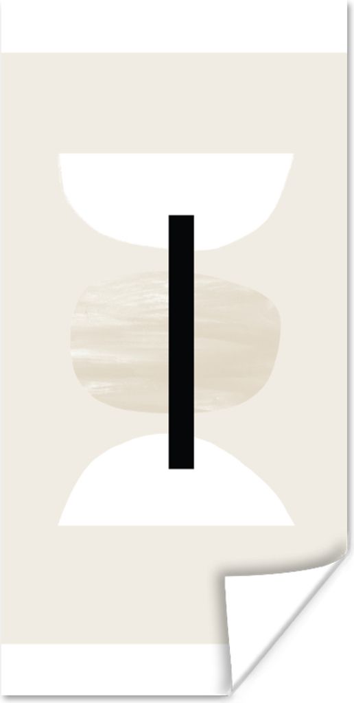 MuchoWow Poster Abstrakt - Geometrische Formen - Pastell 60x120 cm - Wandschmuck