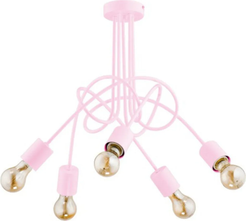 Lustre Suspension Rose 5 Lumières en Métal TANGO Alfa Design Scandinave