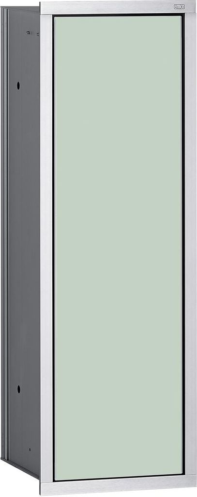 EMCO Toilettenbürstengarnitur-Modul 150 ASIS Unterputz, 495 x 168 mm, Türanschlag variabel chrom/optiwhite