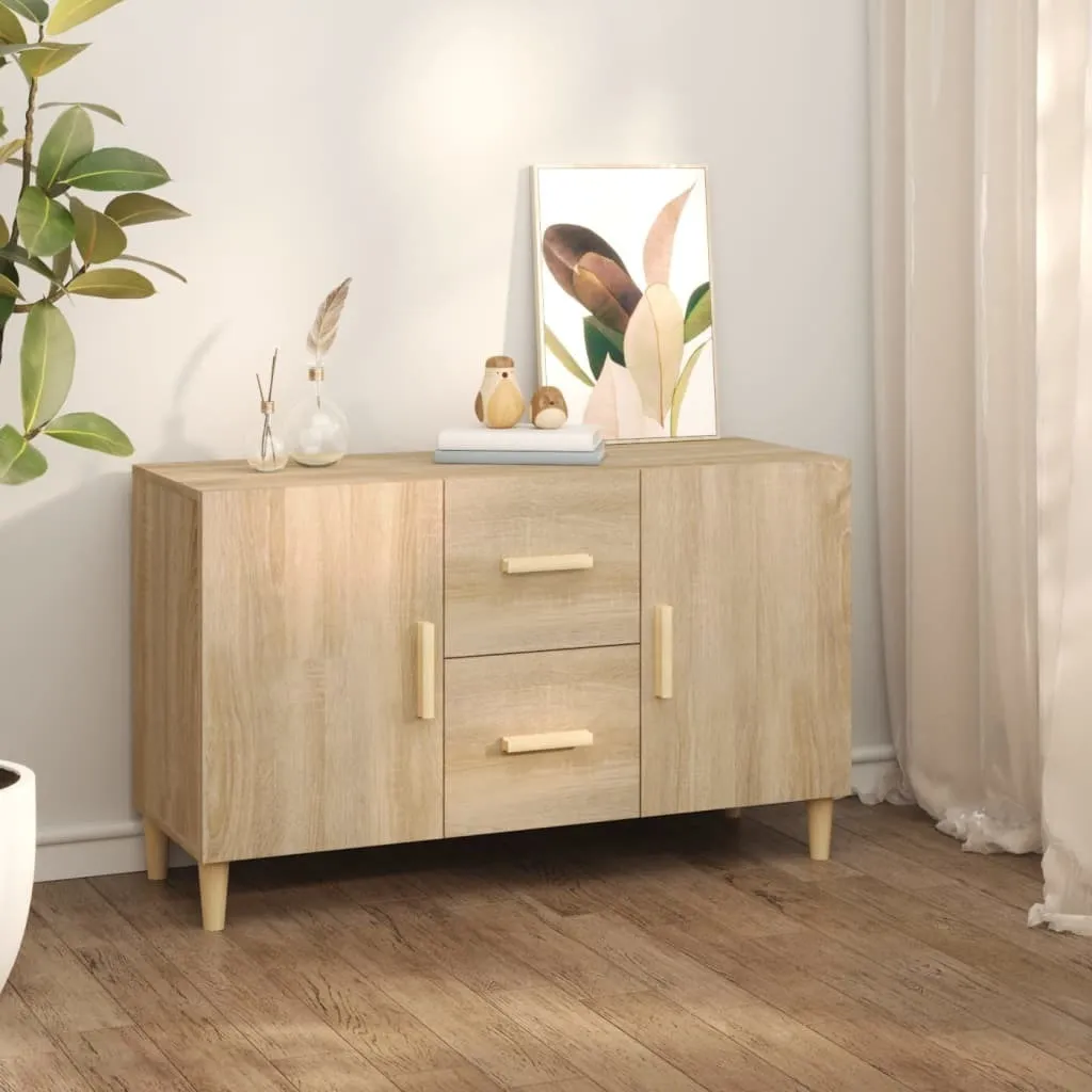 Madia Moderna 100cm Rovere Sonoma: Design Essenziale per Interni