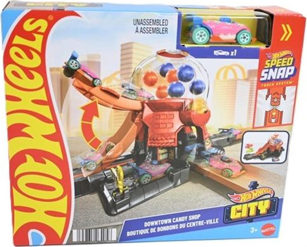 MATTEL Hot Wheels City - sklep z gumami + samochód JBM62 Zdjęcie produktu 