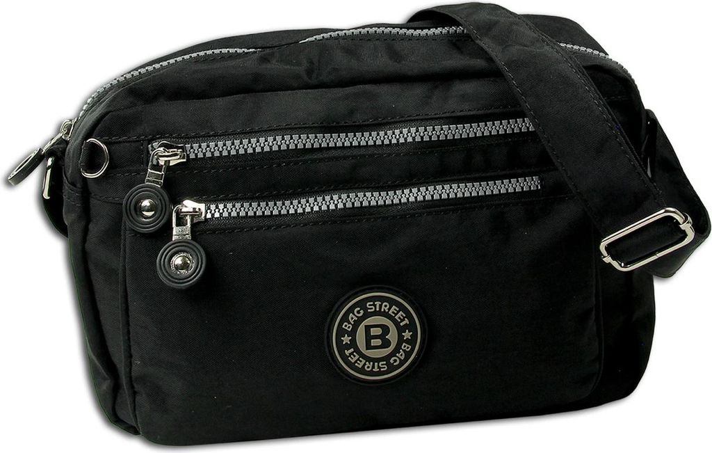 Bag Street Nylon Umhängetasche schwarz Damen Tasche OTJ202S Produktbild 