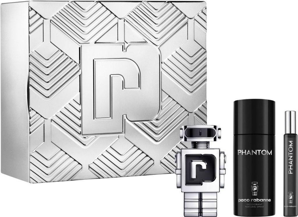 Paco Rabanne Phantom Set Eau de Toilette, 50ml + Deodorant, 150ml + Eau de Toilette 10ml