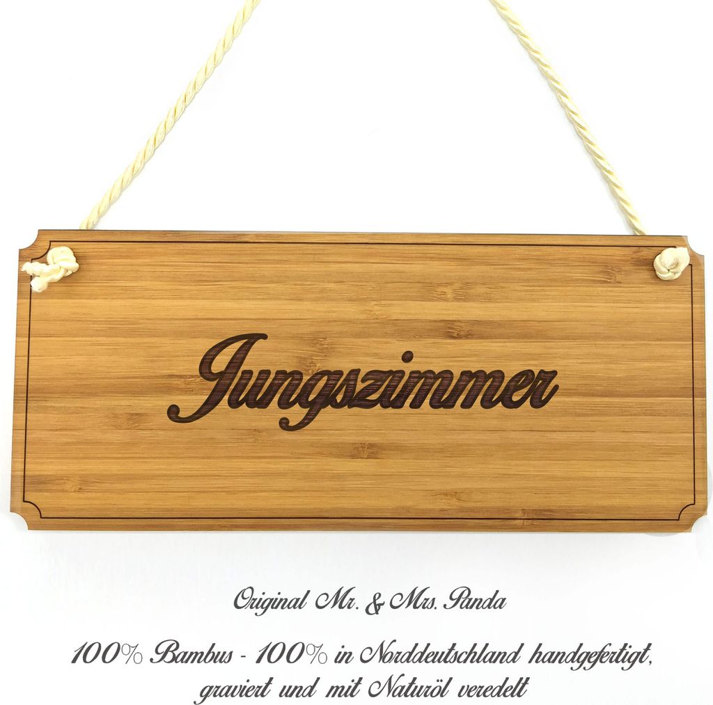 Mr. & Mrs. Panda Holz Wegweiser Jungszimmer - Geschenk, Shabby, Schild, Landhaus, Graviert, Türschild, wandtafel, Hinweisschild, Infotafel, Gesche...