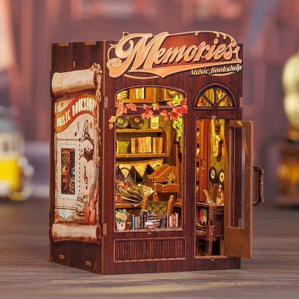 DIY Book Nook Retro Vinyls - 3D-Puzzle - 136 Teile - Produktbild 
