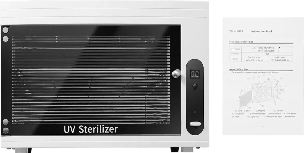 Stérilisateur UV-C 10L blanc avec trois programmes de désinfection
