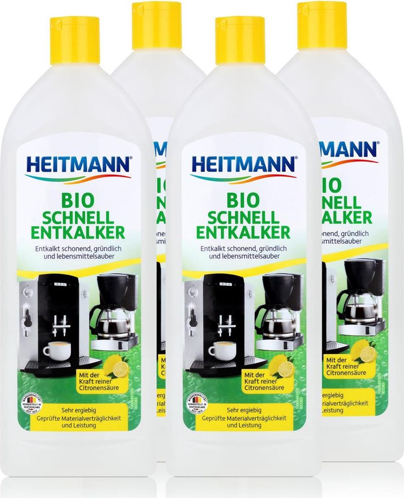 Heitmann Schnell Entkalker 250ml - Reinigung von Kaffeemaschinen (4er Pack)