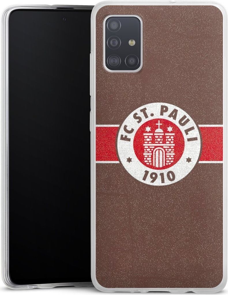 DeinDesign Slim Hülle für Samsung Galaxy A51 Silikon Case Ultra Dünn Handyhülle FC St. Pauli Logo Offizielles Lizenzprodukt