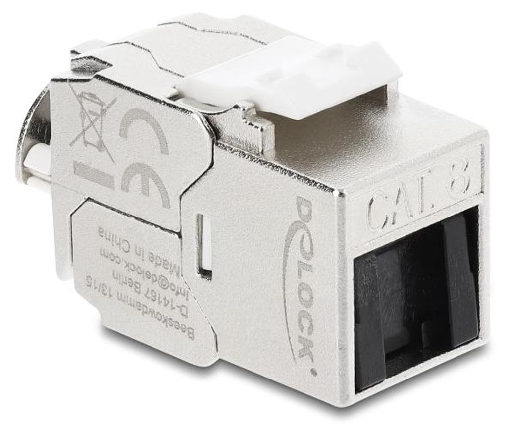 Delock Keystone Modul RJ45 Buchse zu LSA Cat.8.1 geschirmt mit