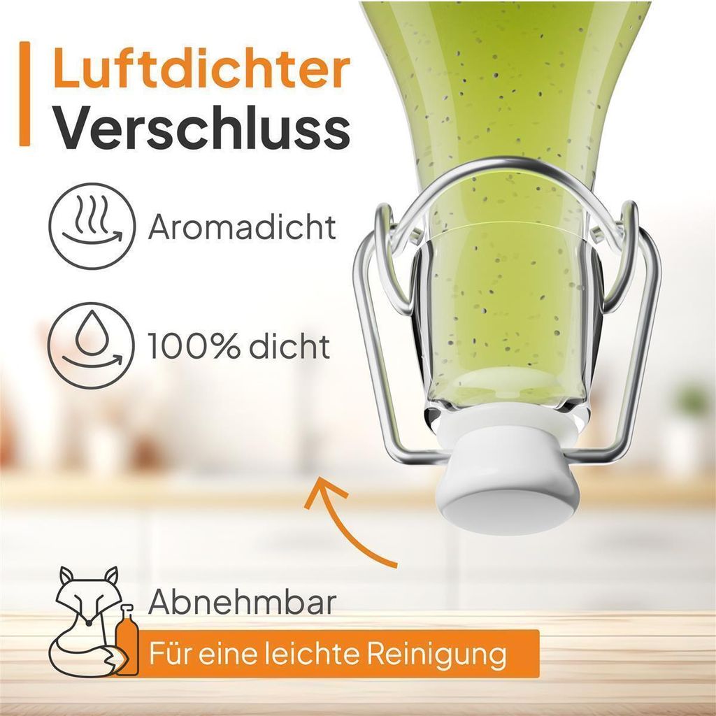 24x Glasflasche 250ml Flaschen zum Befüllen Einmachgläser Produktbild 6