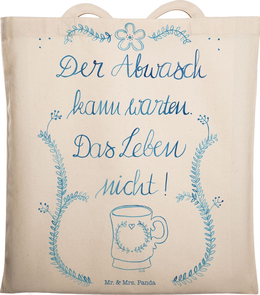 Mr. & Mrs. Panda dokumententasche Der Abwasch kann warten - Transparent - Geschenk, Lebensweisheit, Schultasche, Leben Spruch, Weisheit, Reise, Sho...