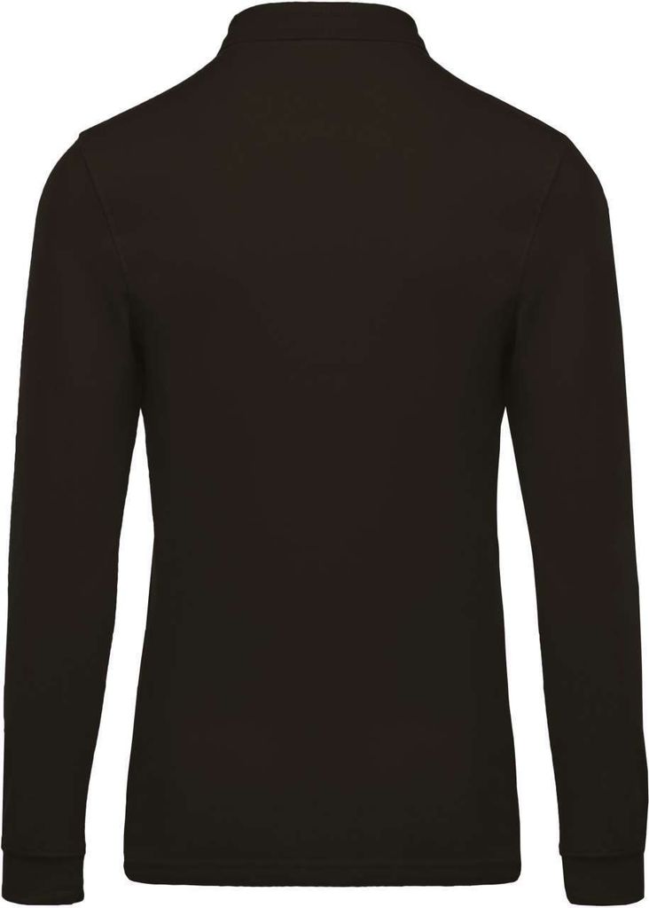 Kariban Herren Polo-Shirt Langarmshirt Poloshirt Langarm Hemd Longsleeve, Größe:2XL, Farbe:Dark Grau