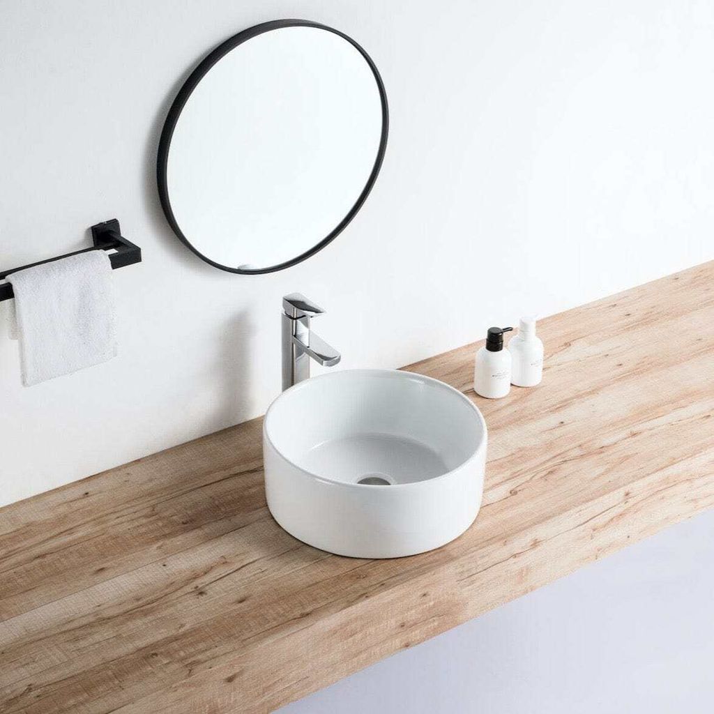 Aufsatzwaschbecken aus glasierter Keramik VARRIA Ø46 cm