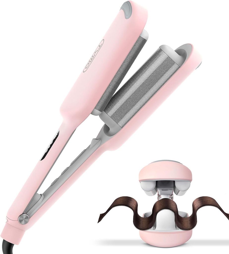 Lockenstab große Locken geeignet für Anfänger, Sofortiges Wellen, 32mm Ionen Keramik Hair Curler für Lange kurze Haare mit 4 Temperaturen LED-A...