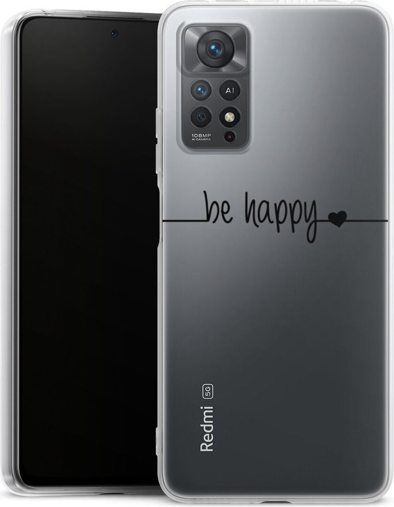 DeinDesign Handyhülle für Xiaomi Redmi Note 11 Pro 5G Silikon Hülle Case Smartphone Schutzhülle Glück Statement Motiv ohne Hintergrund