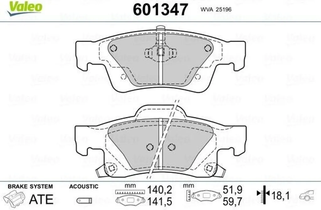 Plaquettes de frein arrière Valeo 601347 : finis les bruits de frein
