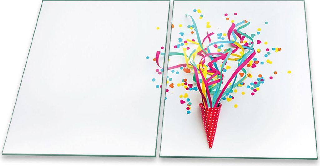 Herdabdeckplatten Spritzschutz Glas Universal 2teilig Produktbild 