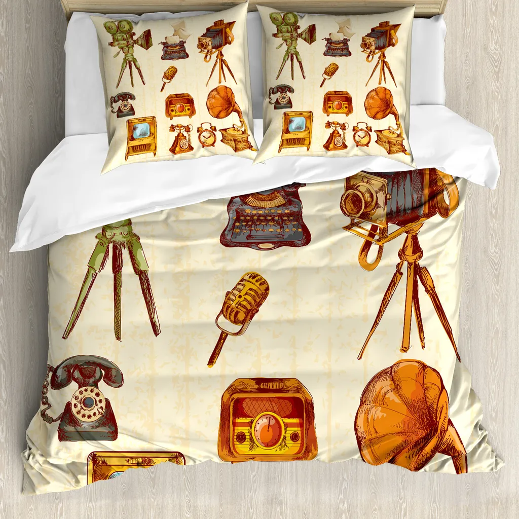 Copripiumino 200x200 ABAKUHAUS Vintage Crema - Lavaggio Rapido