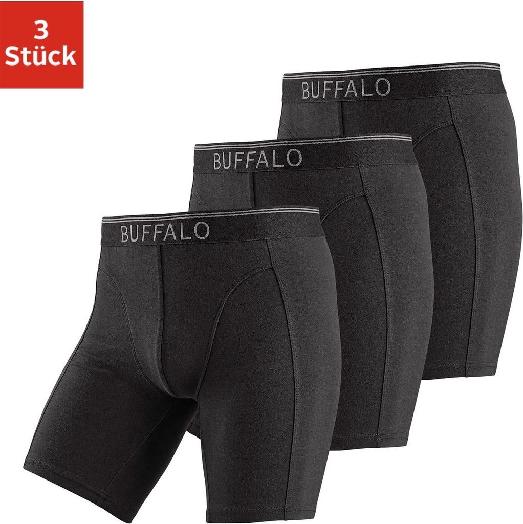 Buffalo Langer Boxer 3 -teilig schwarz Größe XL