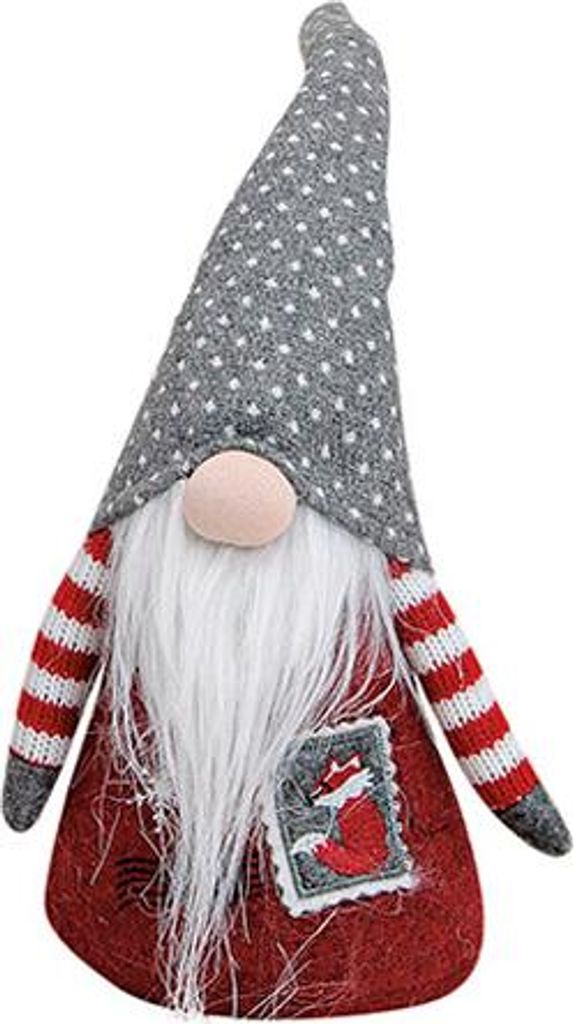 Weihnachtswichtel mit grauer Mütze