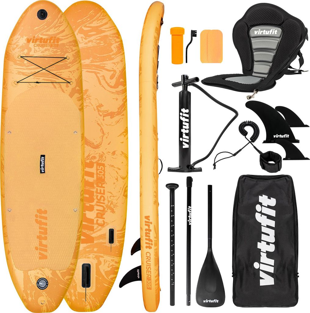 VirtuFit Supboard Cruiser 305 Orange mit Kajak-Sitz