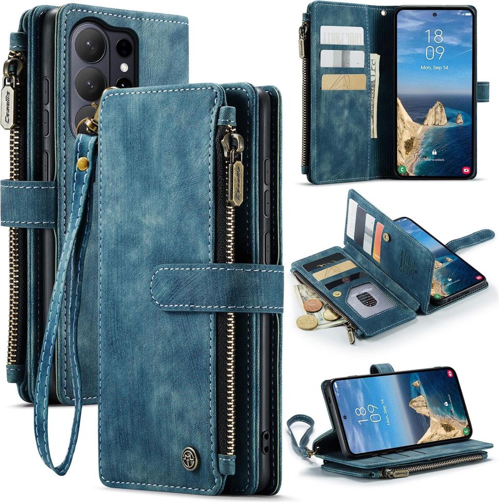 Handy Hülle Klapphülle für Samsung Galaxy S26 Ultra Kunstleder Reißverschluss