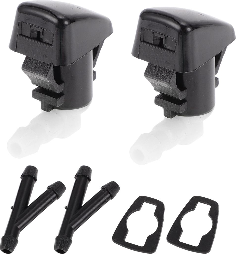 Windschutzscheibenwaschdüse für Ford Edge 2007-2011 Schwarz, Weiß Frontscheibenwaschdüsen Wischerdüse Spritzdüse Kunststoff 1 Set