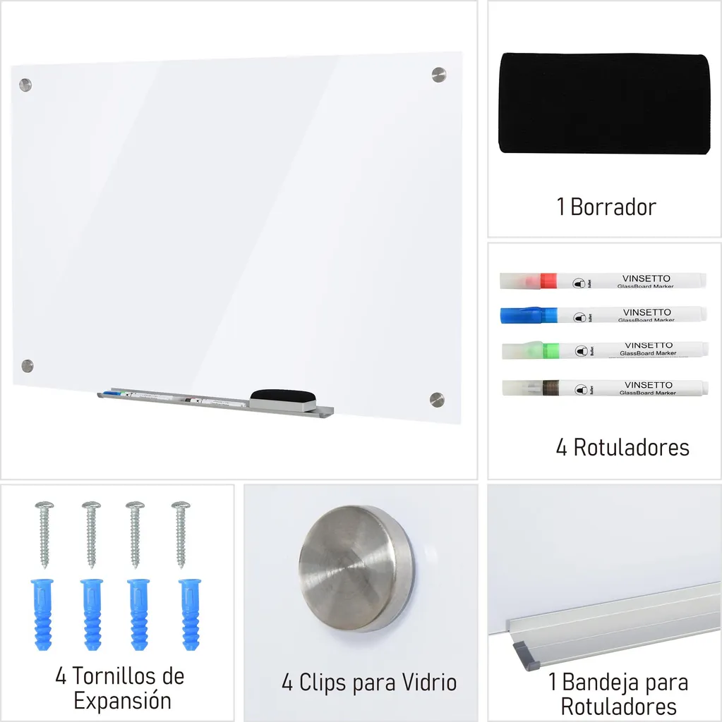 Tableau blanc 60x90 cm idéal pour organisation bureau et brainstorming