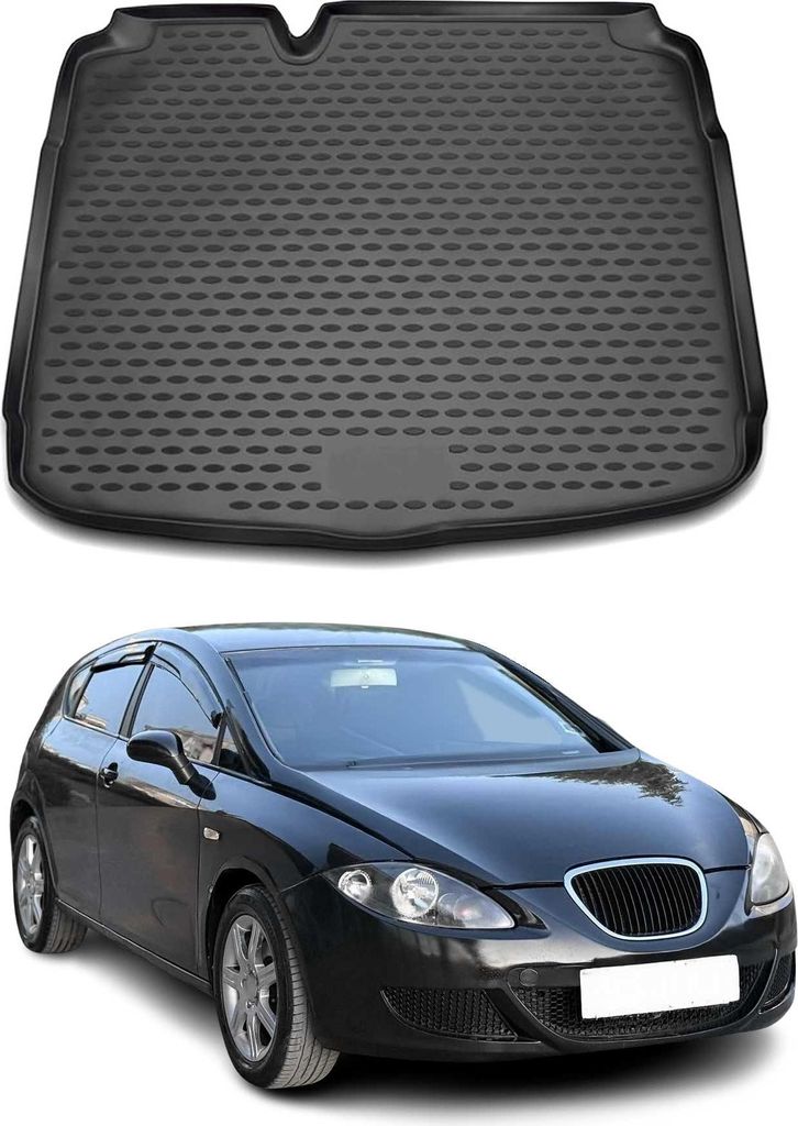 Kofferraummatte Kofferraumwanne für Seat Leon 2007-2020 Schrägheck Gummi TPE
