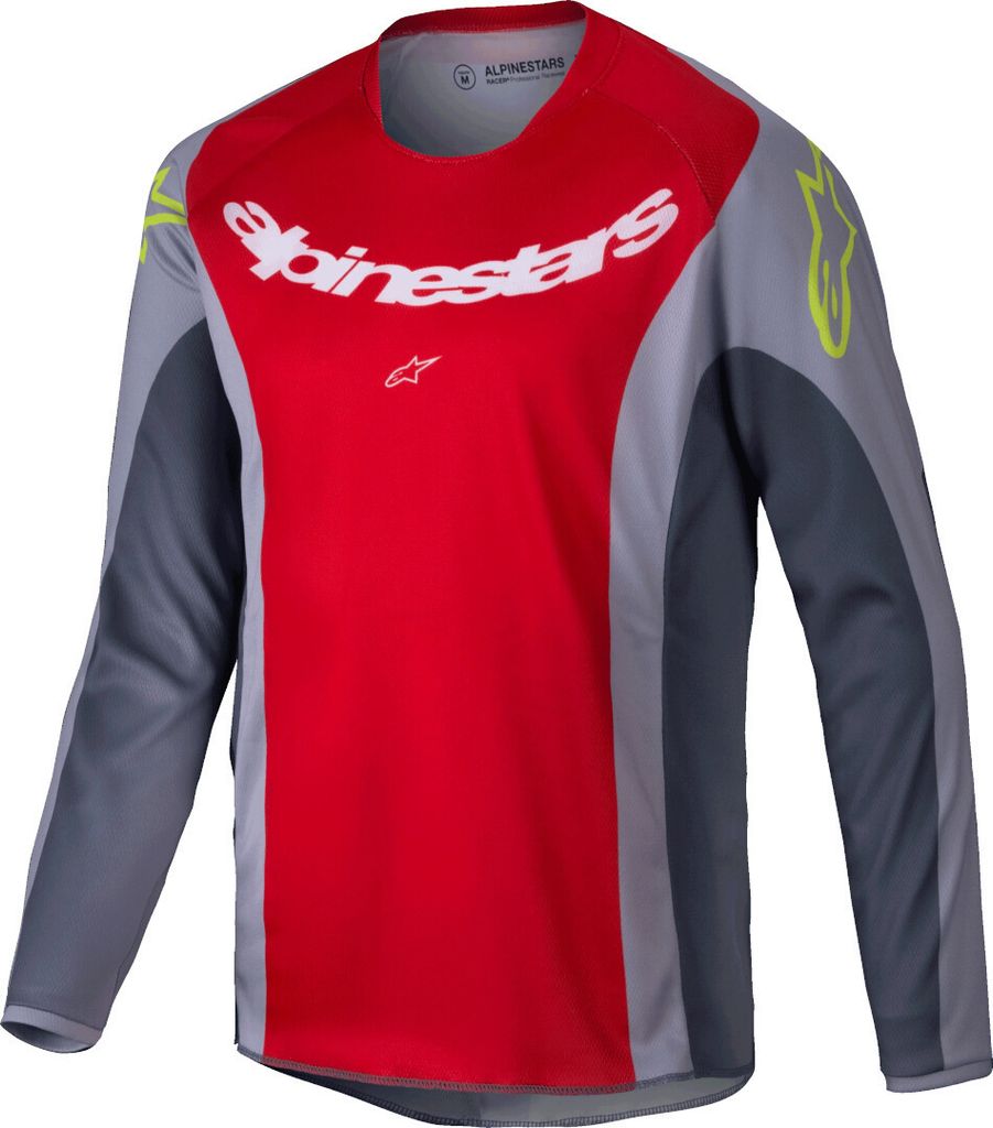 Alpinestars Racer Melt Jugend Motocross Jersey, rot/grau, L