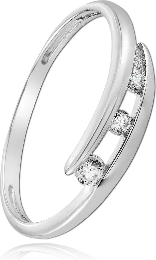Bague Balia en or blanc 333 et zirconium Gr.54 BGR031W54 élégante