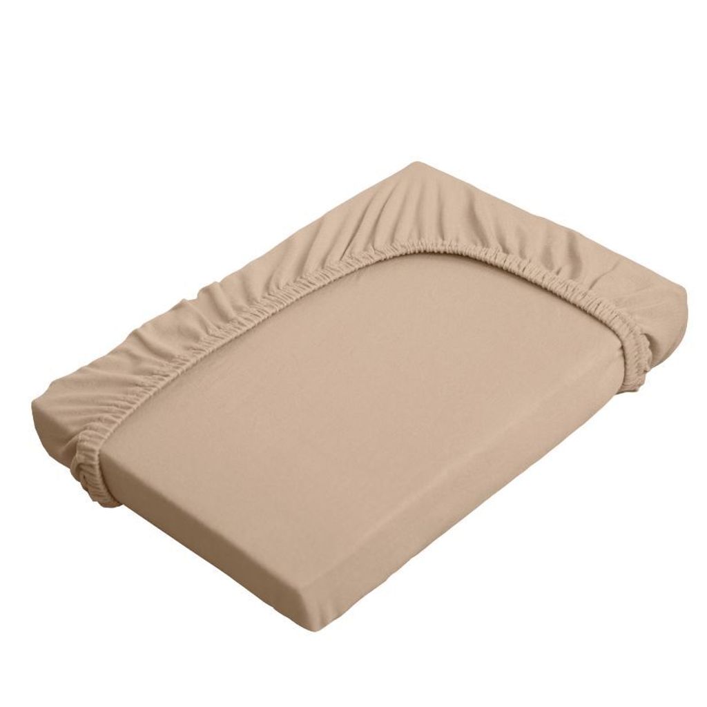 SCANquilt prostěradlo JERSEY ELASTIC LYCRA oříšková 95% Obrázek produktu 2