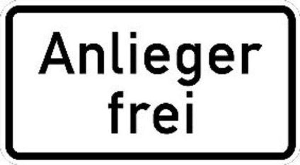 Zusatzschild 1020-30, 330x600mm Anlieger frei RAL-Gütezeichen Folie RA1