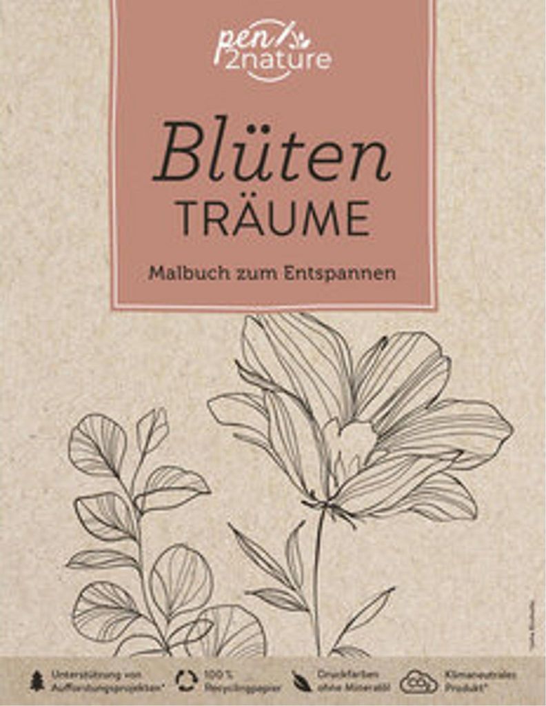 Pen2nature: Blütenträume - Malbuch zum Entspannen. Produktbild 