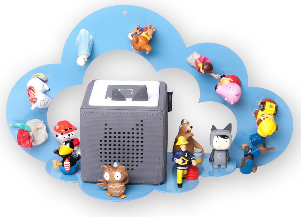 moin minis Wolke Blau magnetisches Regal kompatibel mit 25 Tonie Figuren und Tonie Box Wolkenregal für Kinder Hörfiguren Magnetregal