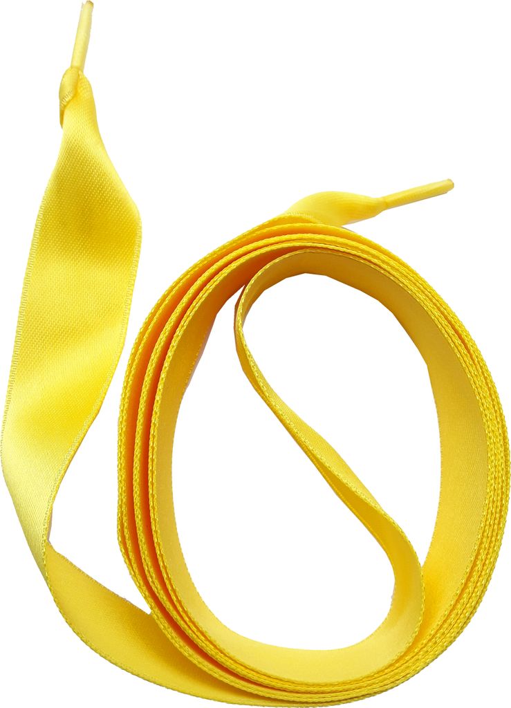 SNORS Schnürsenkel SATIN breit - GELB - 16mm - 90cm