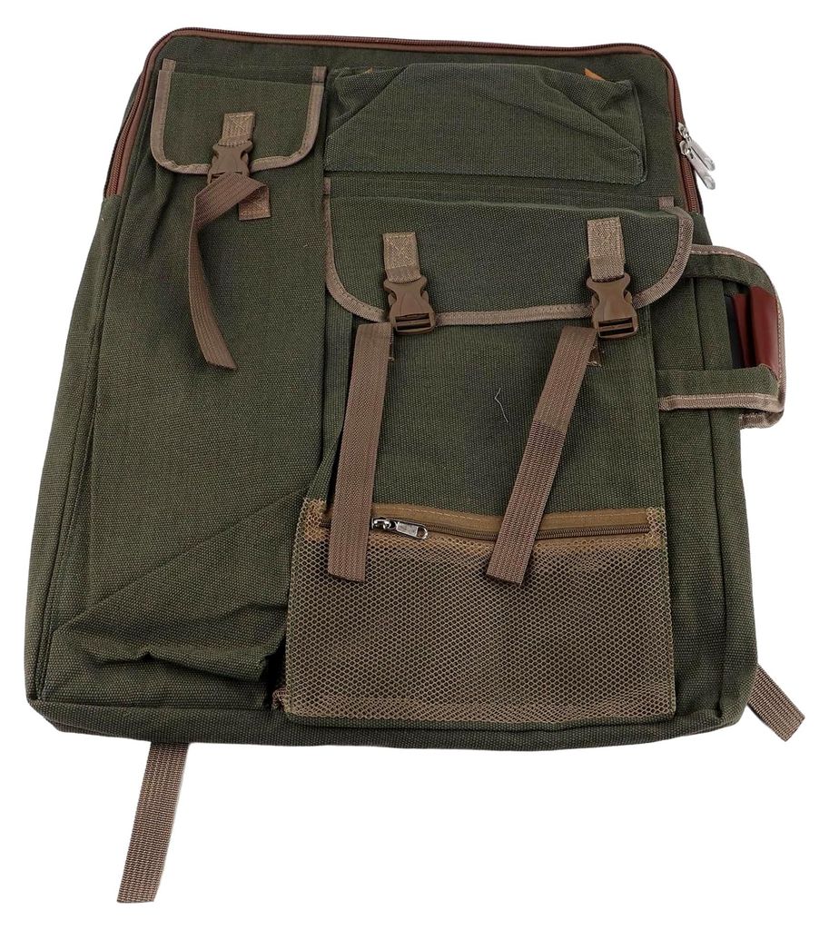 4K Kunst Portfolio Tasche Canvas Kunsttasche, großer Künstler Rucksack, Umhängetasche, multifunktionale Zeichenbrett-Tasche (Smoly Grau)