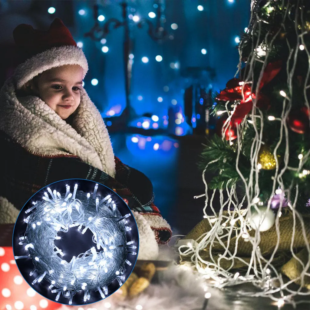 Luci Tenda LED 300 Bianco Freddo Jopassy Natale Esterno Interno USB