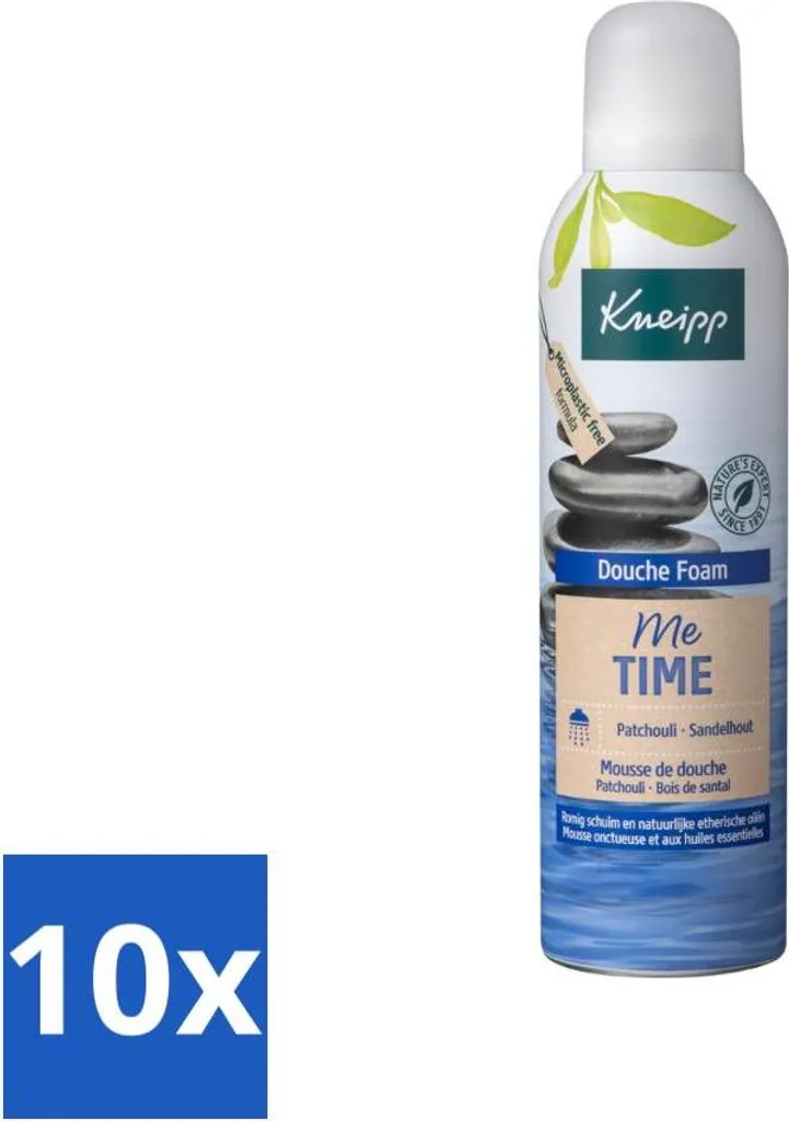Stock 10 Pezzi Kneipp Doccia Schiuma Me-Time Patchouli e Sandalo 200ml