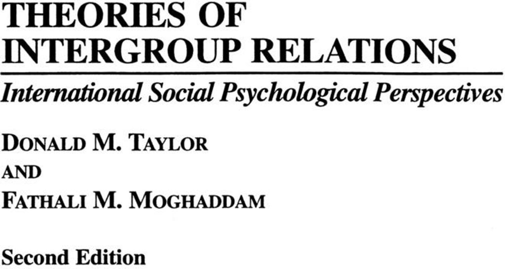 Theories of Intergroup Relations