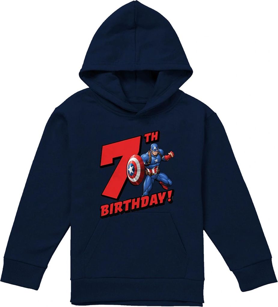 Spider-Man - Kapuzenpullover für Kinder, Zum Überziehen, 7. Geburtstag TV23013 (128) (Marine)