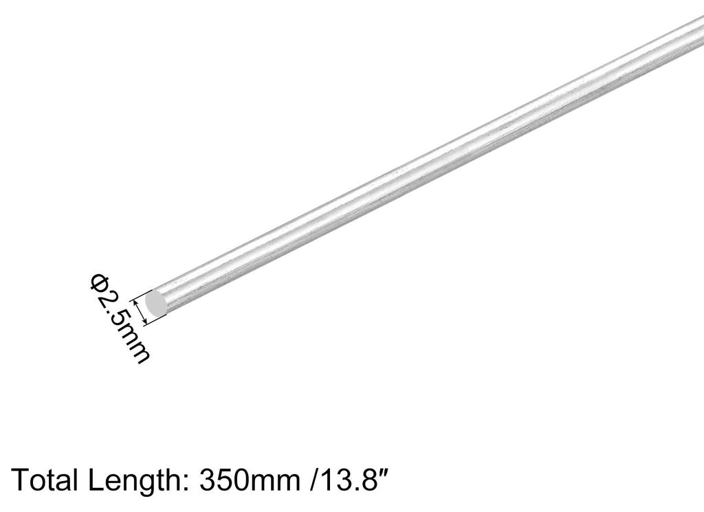 10 Stš¹ck 304 Metallstangen Garten, 2.5mm x 350mm Metallst?be fš¹r DIY Handwerk, Motorrad, Deko, Garten