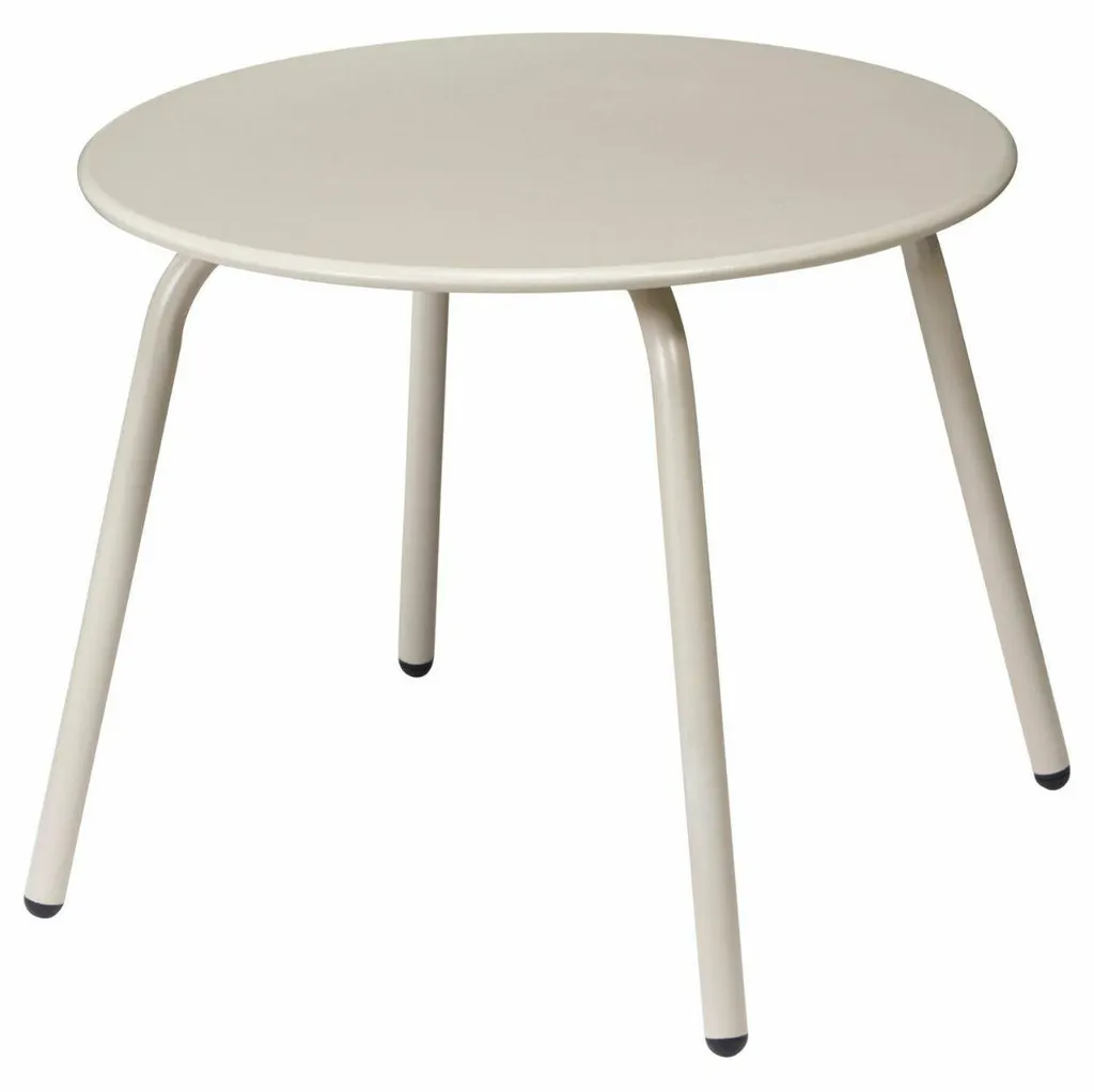 Table d'appoint en métal beige 50x40 cm style industriel chic salon