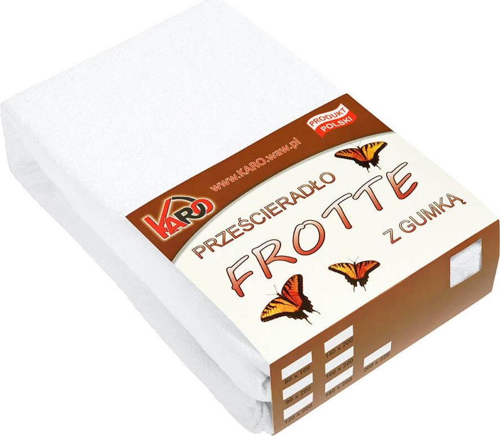 KARO Frottee-Spannbettlaken 180x200 Weiß