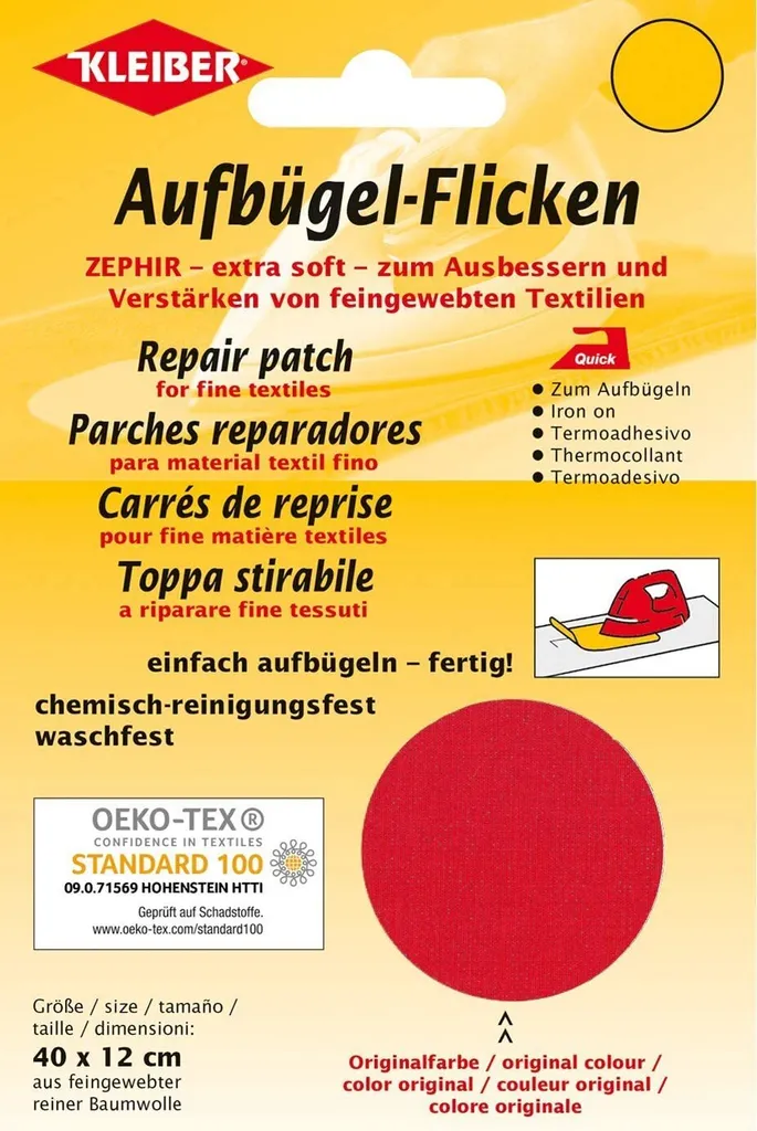 KLEIBER 32010 KLEIBER Zephyr toppe da stirare, 400 x 120 mm, rosso