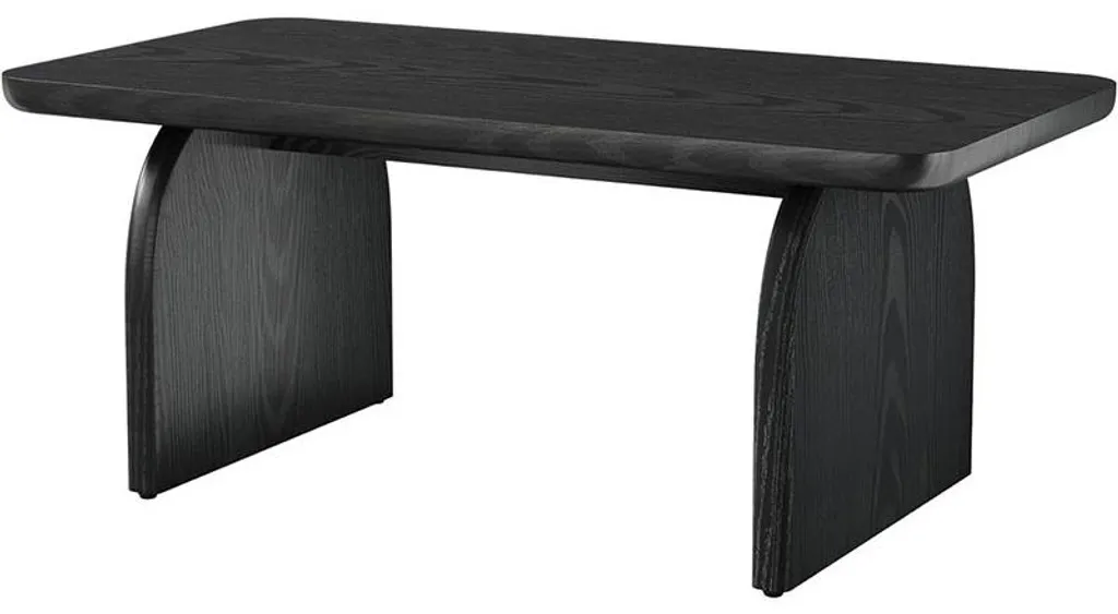 Grande table de salon noire 119 cm HOGA-F2191 pour intérieur moderne