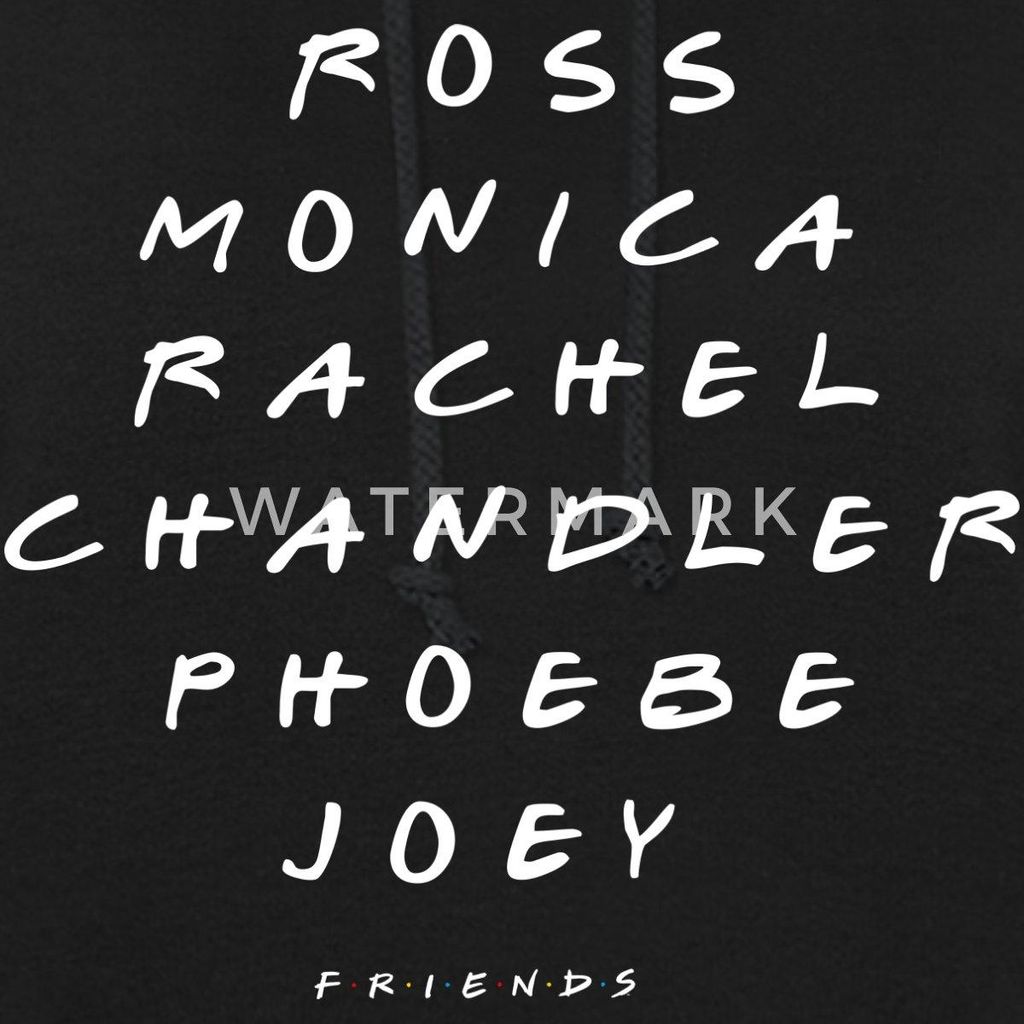 Spreadshirt Friends Ross Monica Rachel Chandler Phoebe Joey Damen Hoodie, XXL, Schwarz
